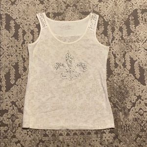 White tank top with cute jewels